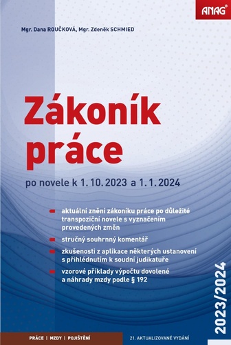 Knjiga Zákoník práce 2023/2024 (sešitové vydání) Dana Roučková