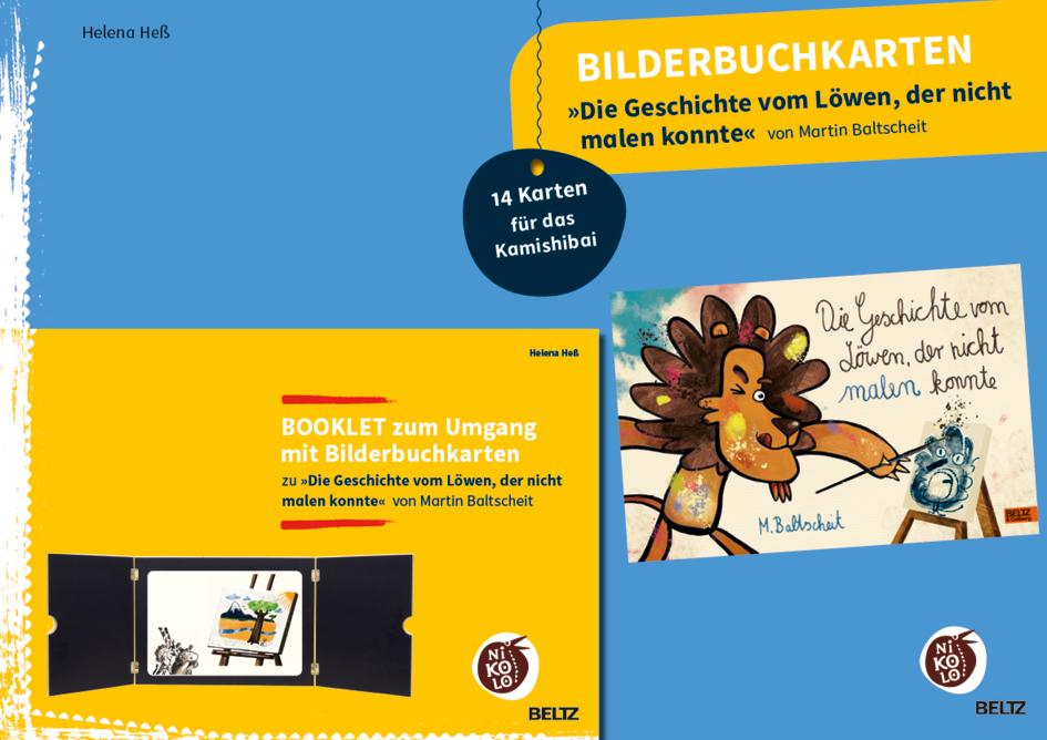 Játék Bilderbuchkarten «Die Geschichte vom Löwen, der nicht malen konnte« von Martin Baltscheit 