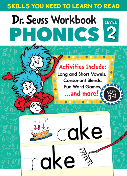 Kniha Dr. Seuss Phonics Level 2 Workbook: A Phonics Workbook to Help Kids Ages 5-7 Learn to Read (for Kindergarten and 1st Grade) 