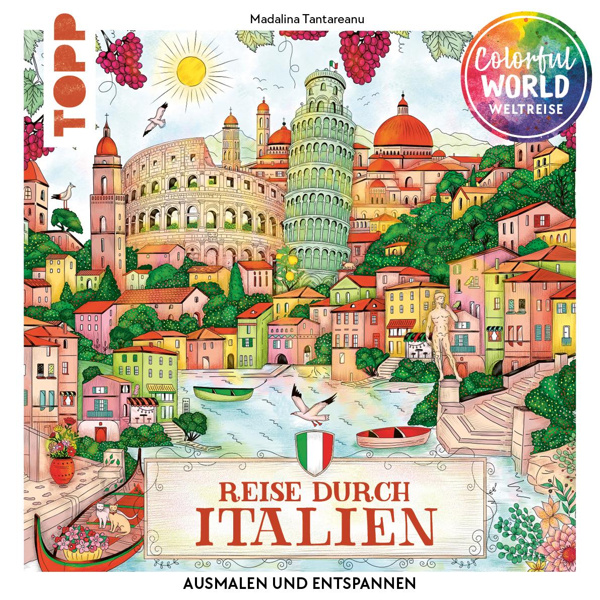 Carte Colorful World Weltreise - Reise durch Italien 