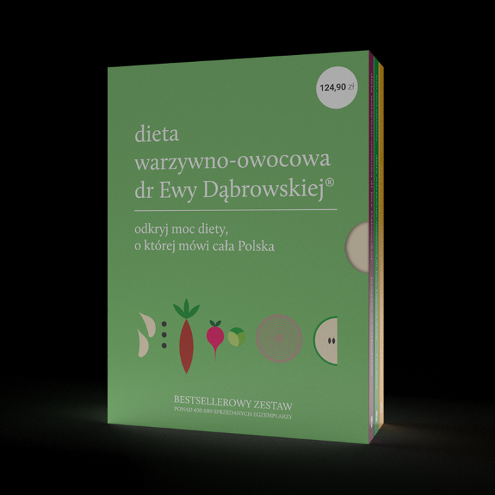 Kniha Dieta warzywno-owocowa dr Ewy Dąbrowskiej Pakiet Borkowska Paulina