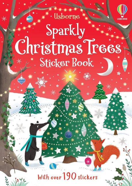 Carte Sparkly Christmas Trees Lucy Barnard
