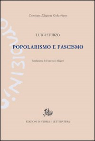 Kniha Popolarismo e fascismo Luigi Sturzo