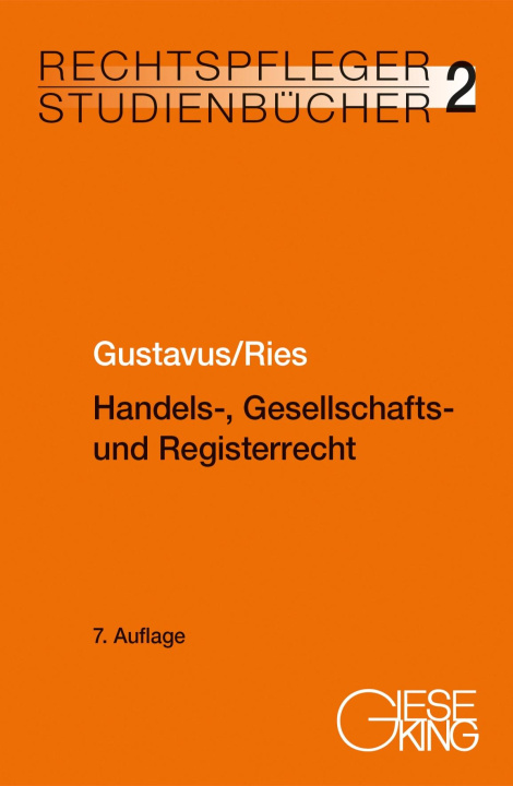 Carte Handels-, Gesellschafts- und Registerrecht Peter Ries