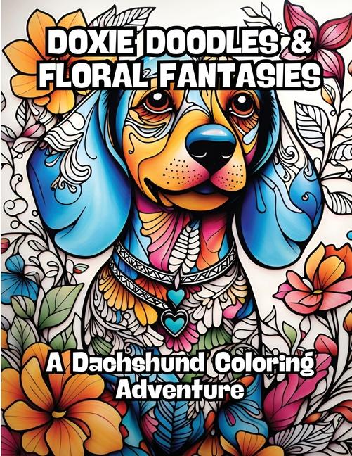 Carte Doxie Doodles & Floral Fantasies 