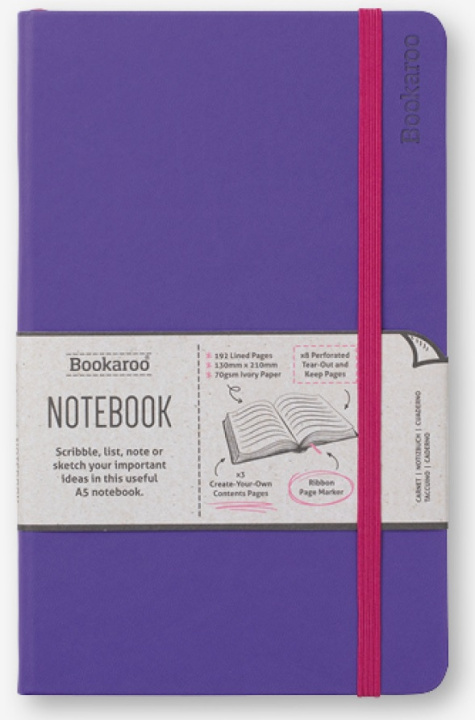 Książka Bookaroo Notebook (A5) Journal - Purple 