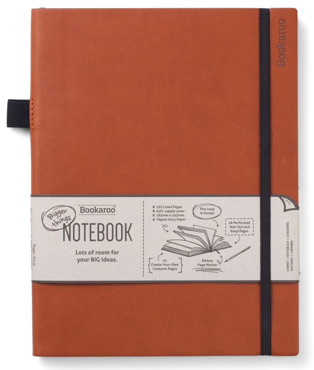 Książka Bookaroo Bigger Things Notebook Journal - Brown 