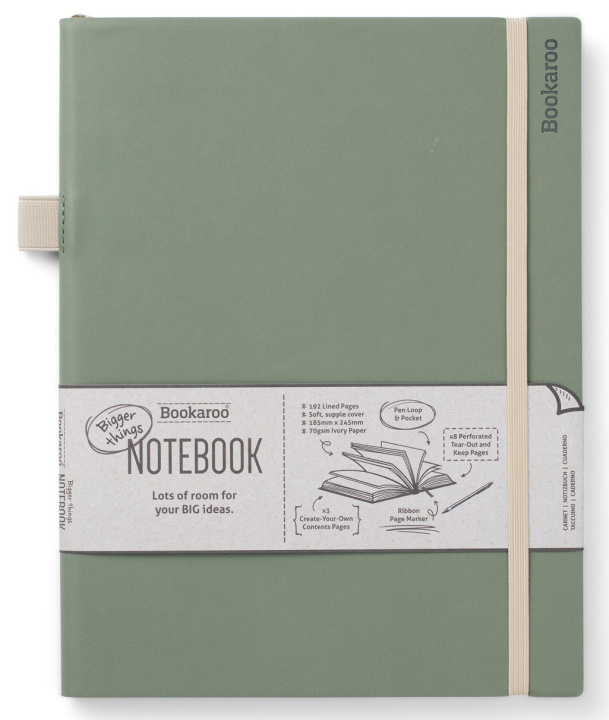Green Inspired Chipboard Exposed Binding Journal | Stationery Nerd