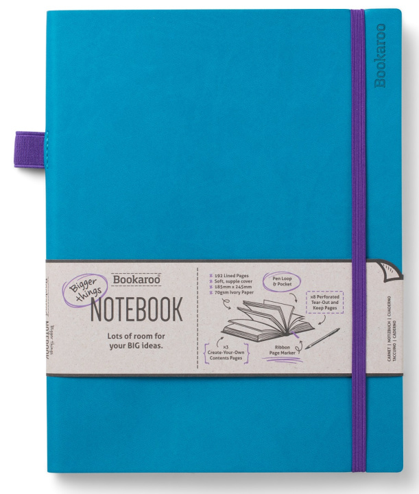 Książka Bookaroo Bigger Things Notebook Journal - Turquoise 