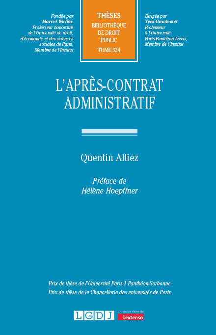 Книга L’après-contrat administratif Alliez