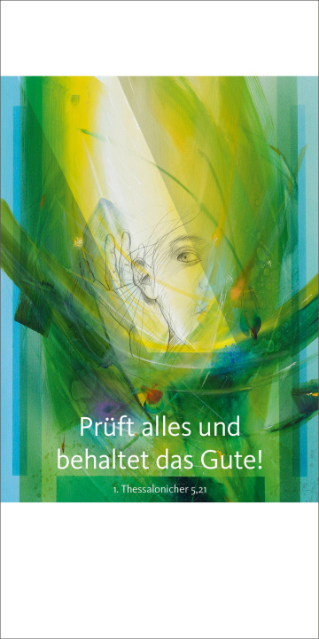 Hra/Hračka Jahreslosung Münch 2025, Faltkarte mit Betrachtung (5er-Set) 