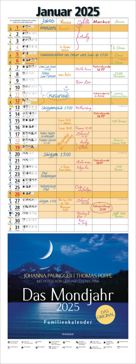 Calendario/Agenda Das Mondjahr 2025 - Familienkalender Thomas Poppe