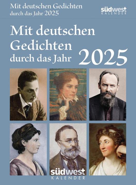 Календар/тефтер Mit deutschen Gedichten durch das Jahr 2025  - Tagesabreißkalender zum Aufstellen oder Aufhängen 