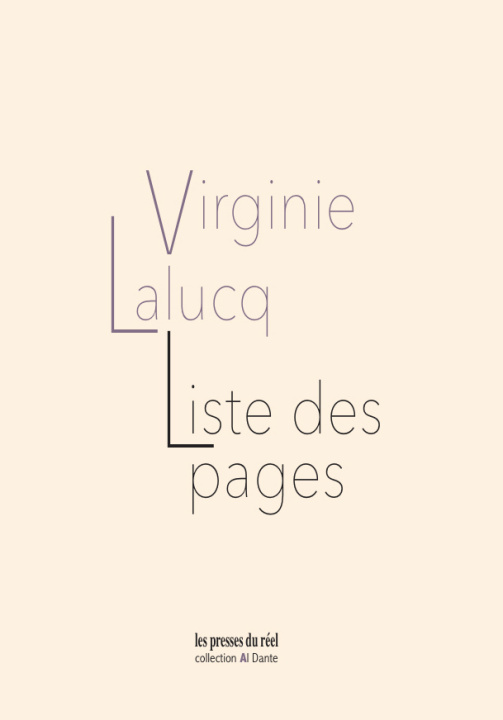 Kniha Liste des pages Lalucq