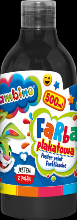 Boek Farba plakatowa 500ml BAMBINO w butelce czarna 