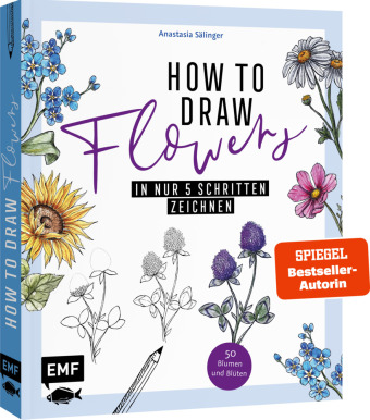 Книга How to Draw Flowers Anastasia Sälinger