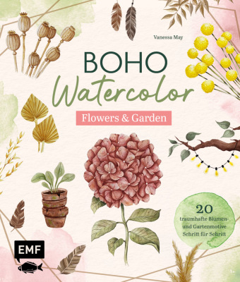 Carte Boho Watercolor - Flowers & Garden Vanessa May