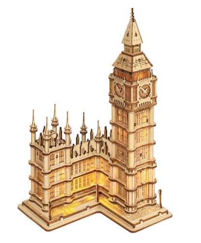 Játék Puzzle 3D Big Ben 220 dílků, svítící, dřevěné 