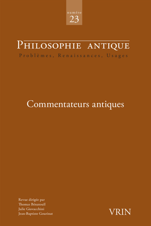 Könyv Commentateurs antiques 