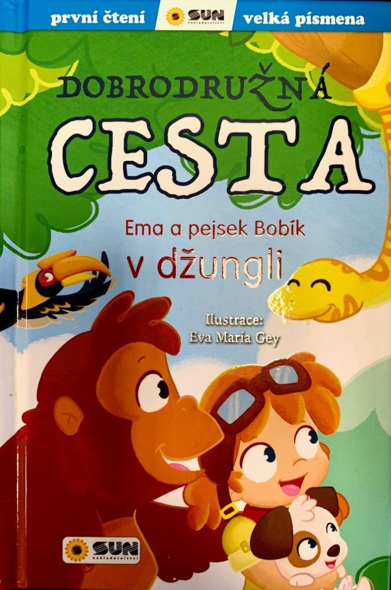 Knjiga Dobrodružná cesta: Ema a Pejsek Bobík v džungli - První čtení 