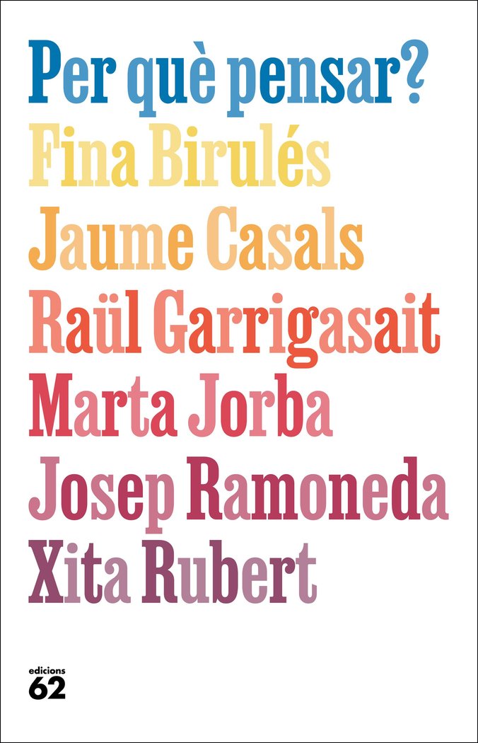 Libro PER QUE PENSAR? BIRULES