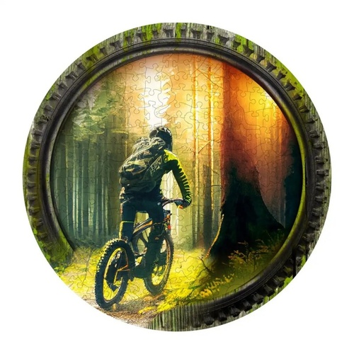 Game/Toy Dřevěné puzzle Biker v lese 250 dílků EKO 