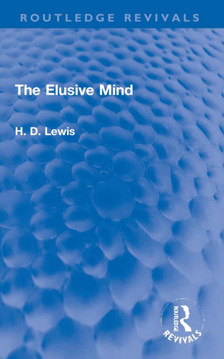 Book Elusive Mind H. D. Lewis