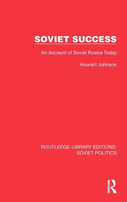 Buch Soviet Success Hewlett Johnson