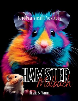 Kniha Malbuch Hamster "Fotorealistisch". Lucy´s Schwarze Malbücher