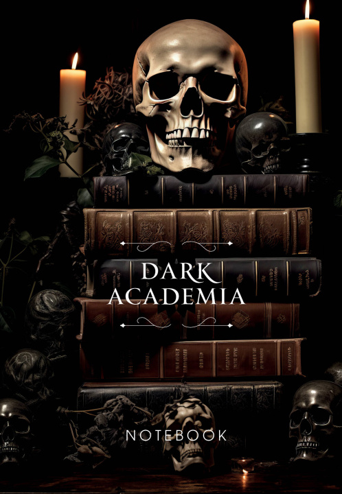 Knjiga Dark Academia notebook (череп) 