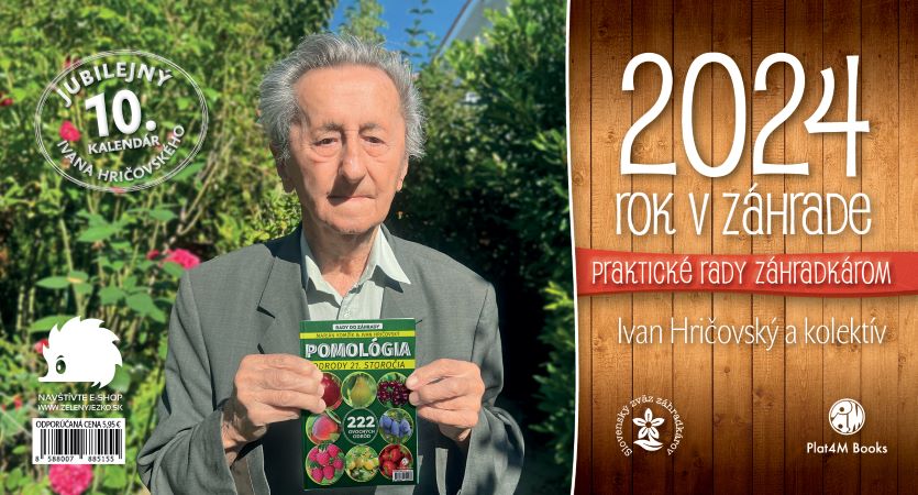 Book Rok v záhrade 2024 - stolový kalendár Boris Horák Ivan