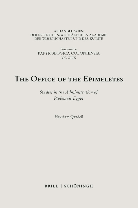 Könyv The Office of the Epimeletes 