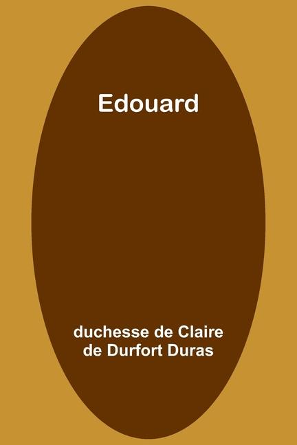 Livro Edouard duchesse de Duras