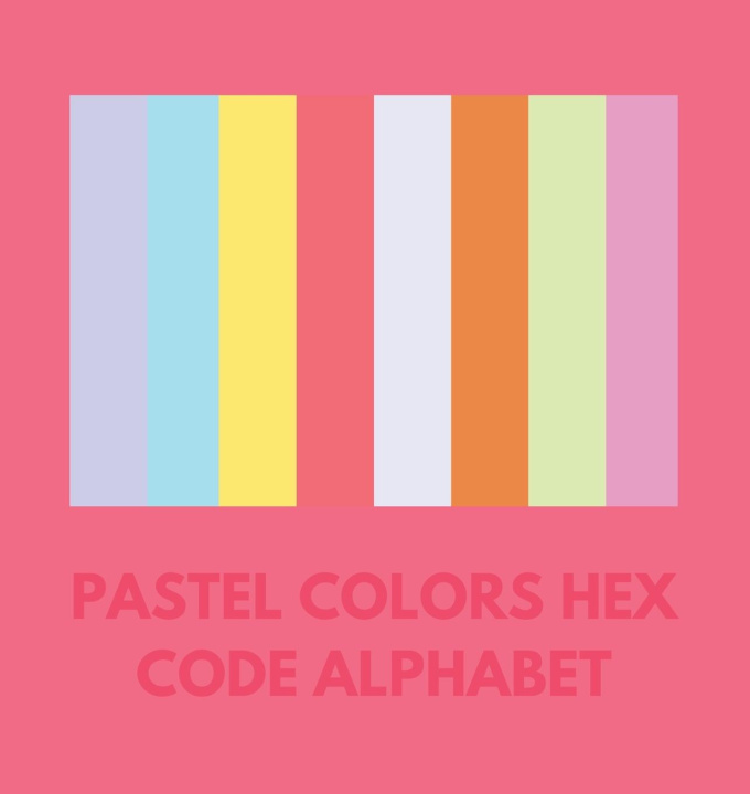 Βιβλίο PASTEL COLORS HEX CODE ALPHABET Colorful Alphabet