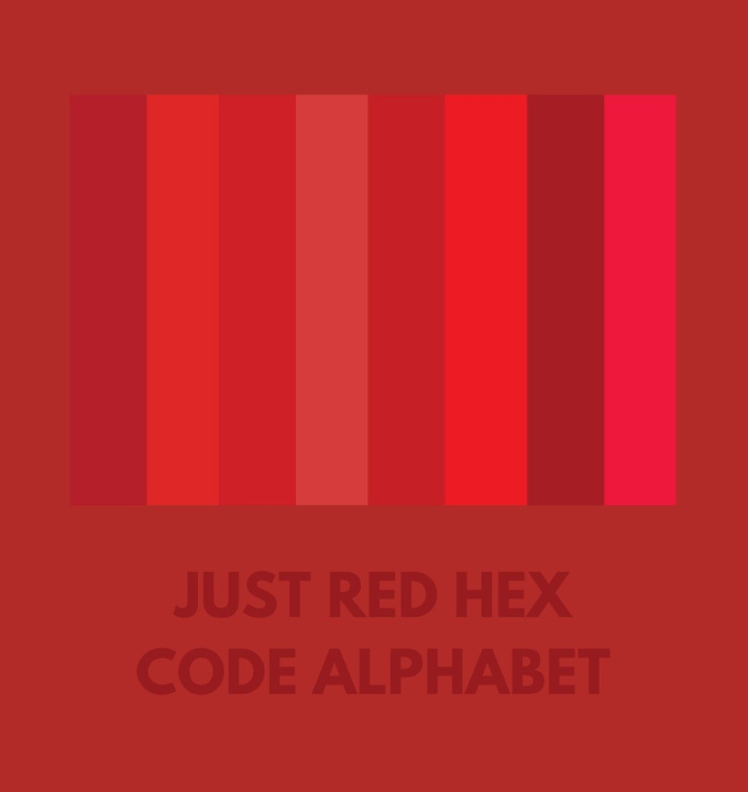 Book JUST RED HEX CODE ALPHABET Colorful Alphabet