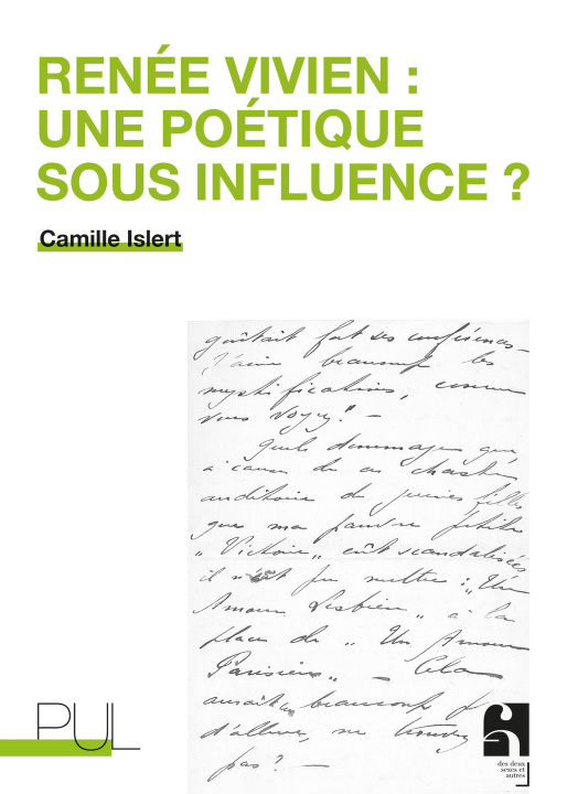 Kniha Renée Vivien : une poétique sous influence ? Islert