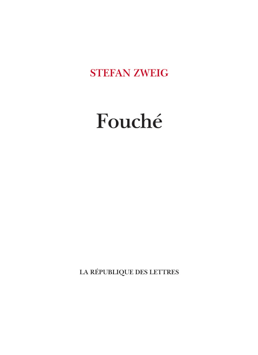 Knjiga Fouché Stefan Zweig