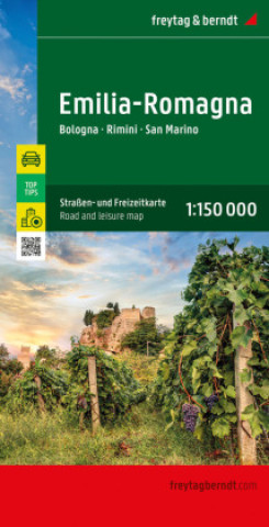 Tiskovina Emilia-Romagna, Straßen- und Freizeitkarte 1:150.000, freytag & berndt freytag & berndt