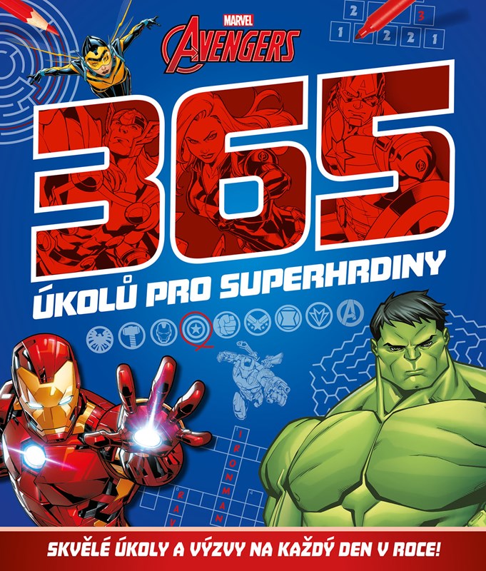 Книга Marvel Avengers: 365 úkolů pro superhrdiny 