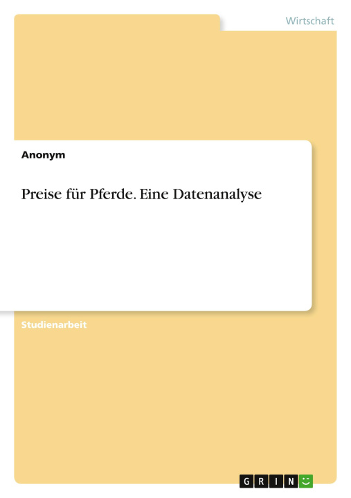 Buch Preise für Pferde. Eine Datenanalyse 