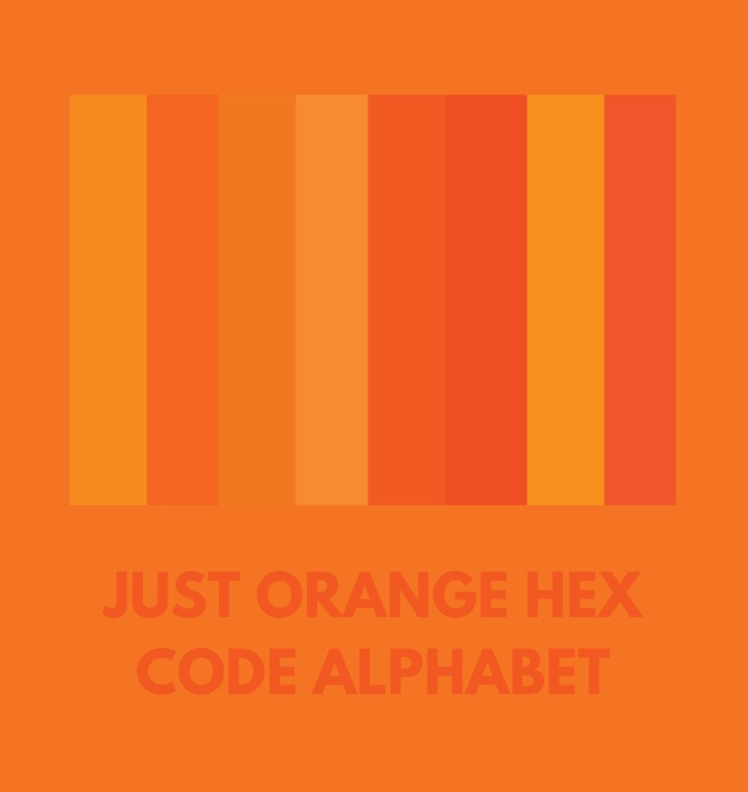 Book JUST ORANGE HEX CODE ALPHABET Colorful Alphabet