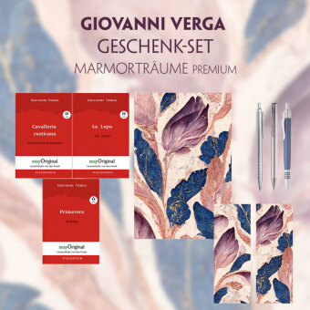 Kniha Giovanni Verga Geschenkset - 3 Bücher (mit Audio-Online) + Marmorträume Schreibset Premium, m. 3 Beilage, m. 3 Buch Giovanni Verga