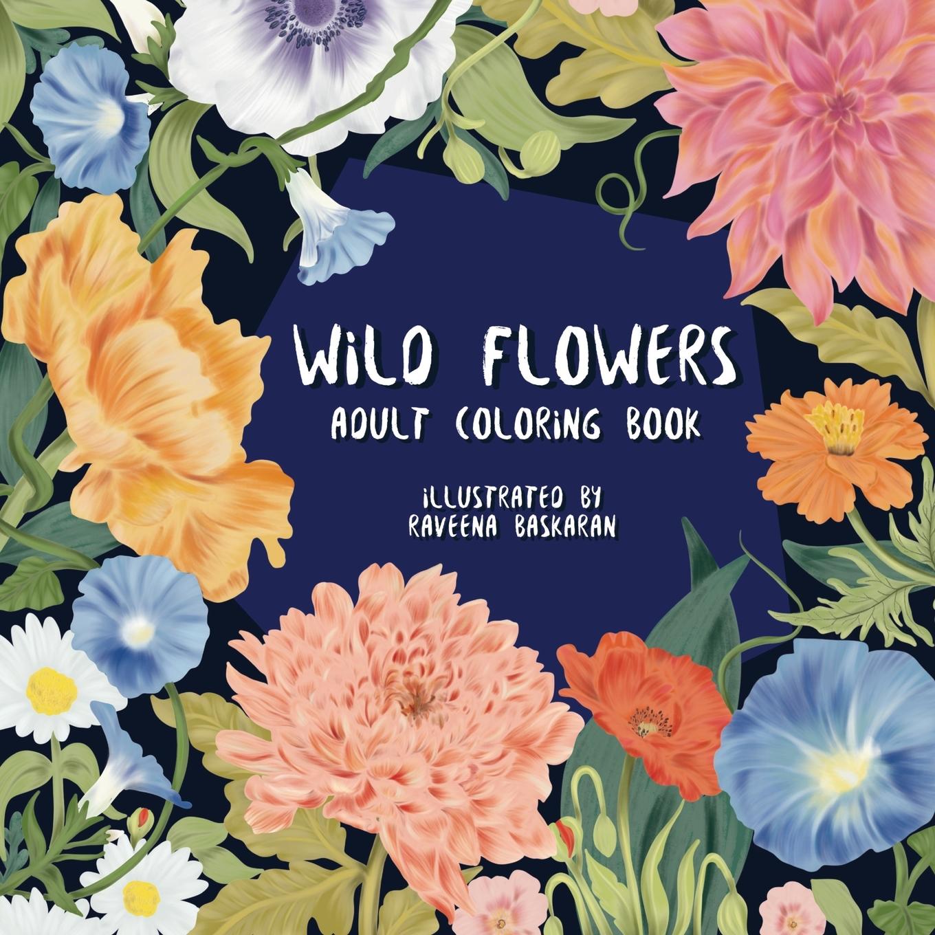 Carte Wild Flowers - Adult Coloring Book 