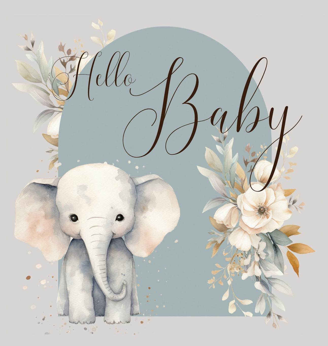Carte Hello Baby, Baby Shower Guest Book 