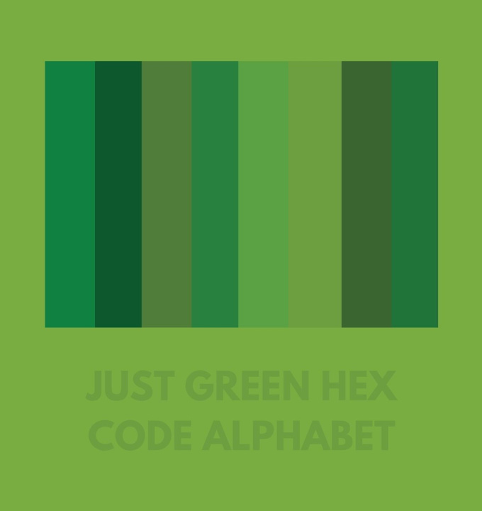 Book JUST GREEN HEX CODE ALPHABET Colorful Alphabet