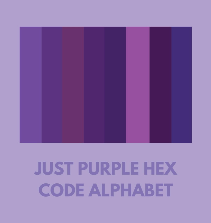 Book JUST PURPLE HEX CODE ALPHABET Colorful Alphabet