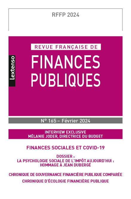 Carte Revue française des Finances Publiques n°165-2024 