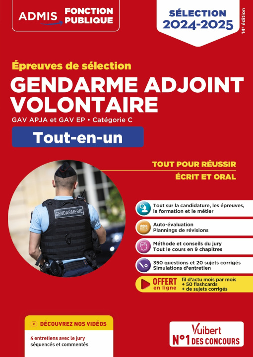 Kniha Épreuves de sélection Gendarme adjoint volontaire - Catégorie C - Tout-en-un Lavaud