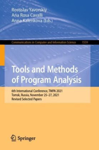 Knjiga Tools and Methods of Program Analysis Rostislav Yavorskiy