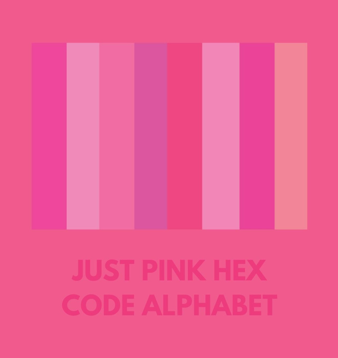 Book JUST PINK HEX CODE ALPHABET Colorful Alphabet